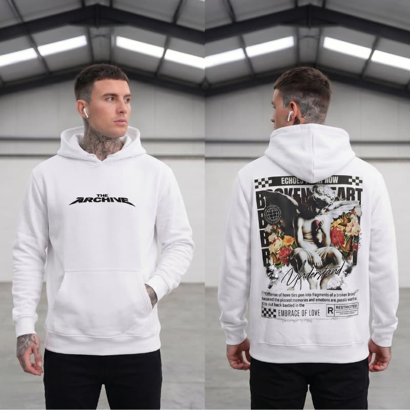 Blusa Moletom Canguru Flanelado Tecido Firme Masculino, Estampado Archive