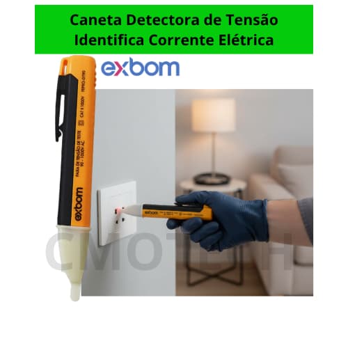 Caneta Detectora de Tensão 90V a 1000V AC com Bipe Exbom - FEPRO-DT90