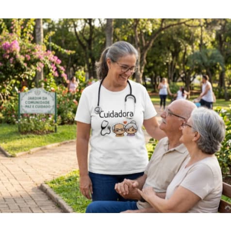 Camiseta cuidadora amor a cada toque .profissão, amor, presente 🎶💖