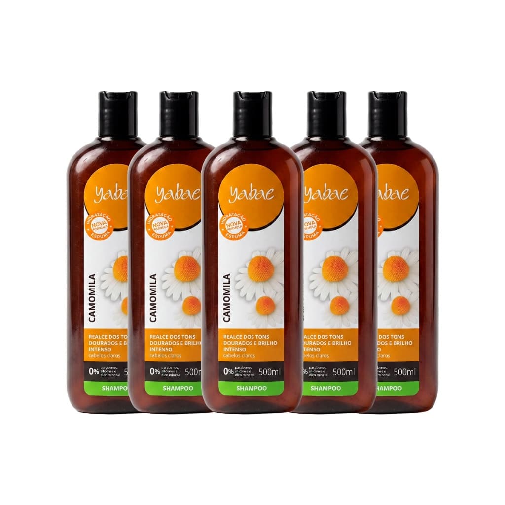 Shampoo Camomila 500ml – Yabae | 5 unidades