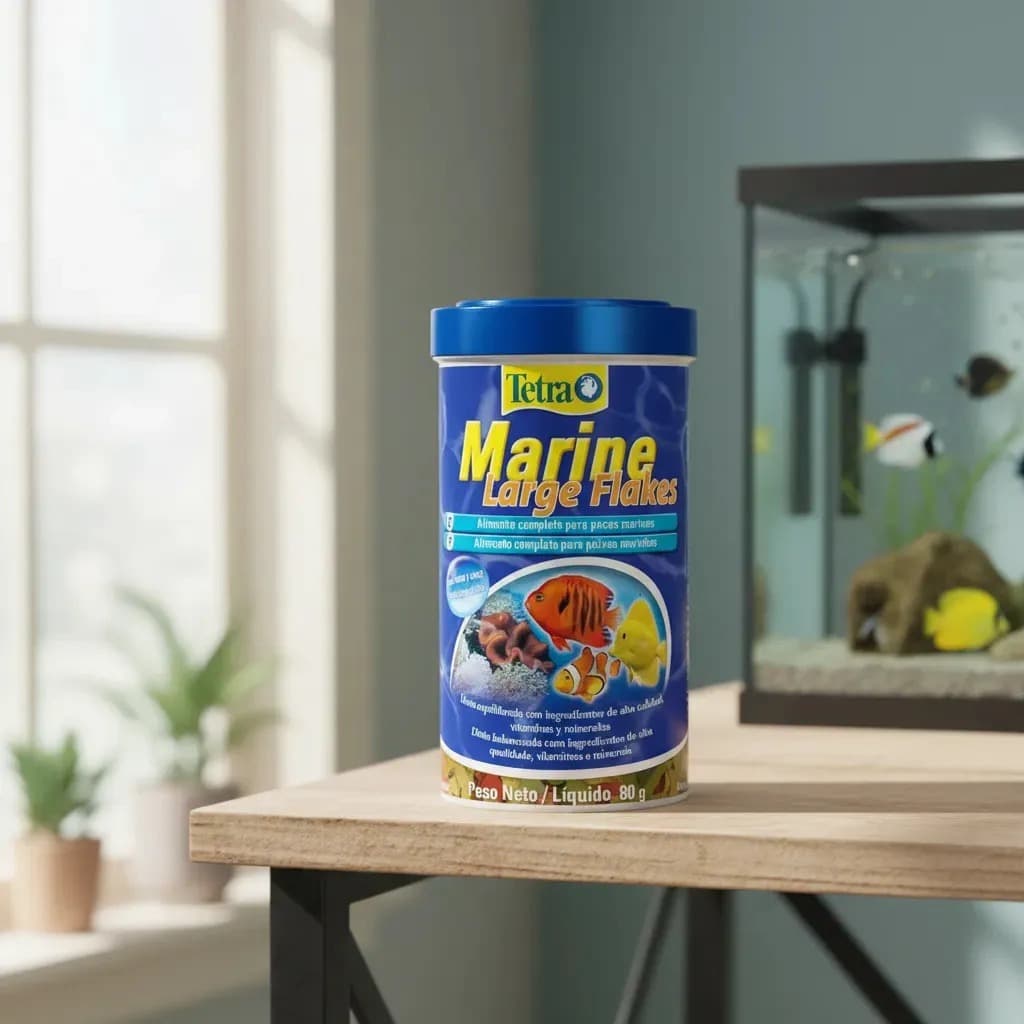 Ração para Peixes Marinhos Tetra Marine Large Flakes 80g