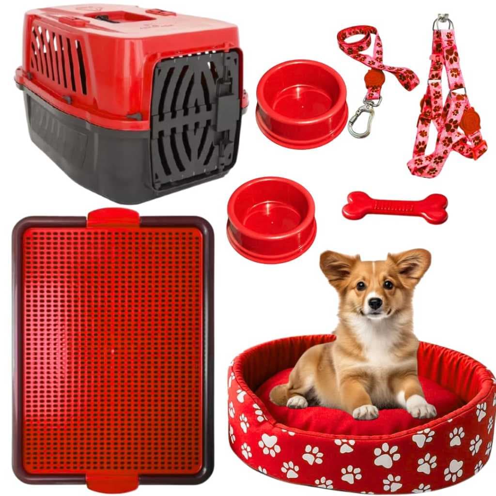 Kit Transporte Para Cachorro Guia Peitoral Cama Pet Pequeno