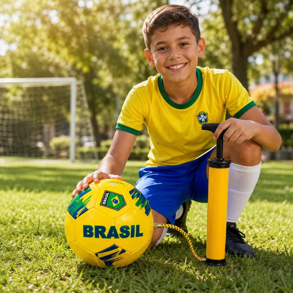 Bolas Futebol Vôlei Basquete Bomba Ar Escola Jogo Recreação Brinquedo Copa Mundo 2026 Campo