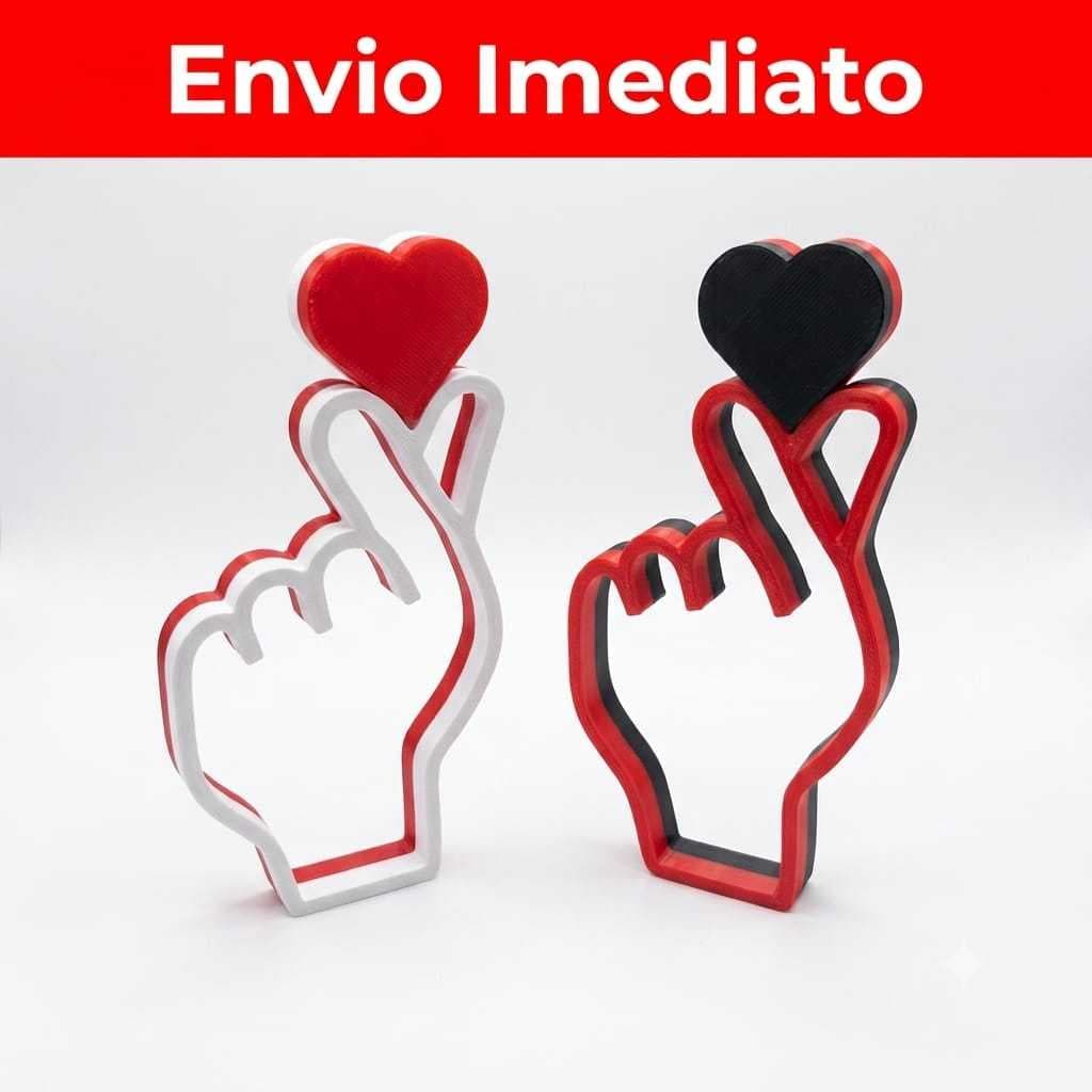 Decoração Mãozinha Coração Coreana Dorama  em duas cores KPOP  Finger Heart