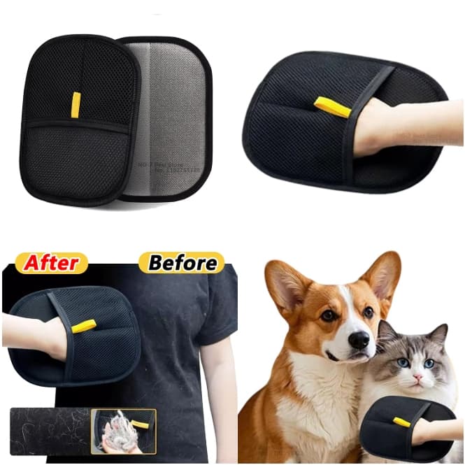 Ferramenta de Remoção de Pelos de Pets: Luvas Reutilizáveis ​​de Remoção por Estática