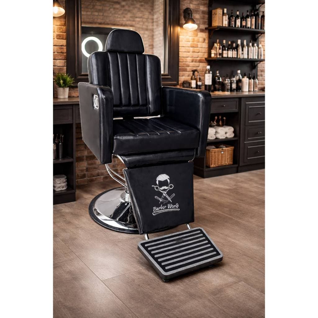 POLTRONA CADEIRA RECLINAVEL HELSTON PREMIUM BASE HIDRÁULICA REDONDA