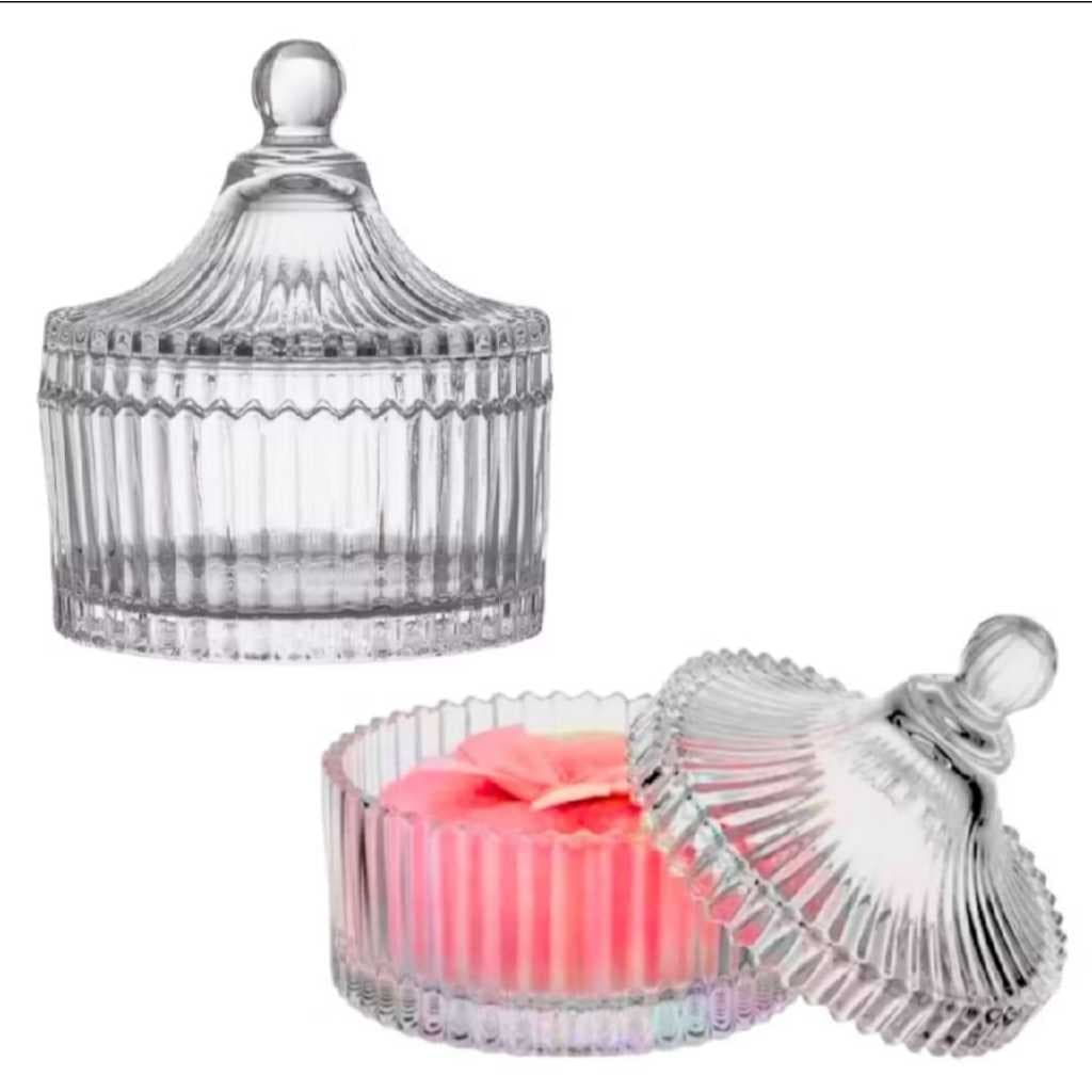 Mini Bomboniere de Vidro Transparente 80ml - Design Elegante para Decoração