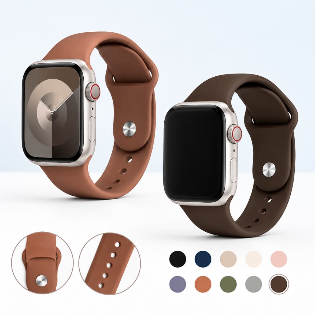 kit 2 Pulseira de Silicone para Smartwatch Apple Watch Silicone S10 Microwear 38mm 41mm 42mm 45mm 46mm 49m