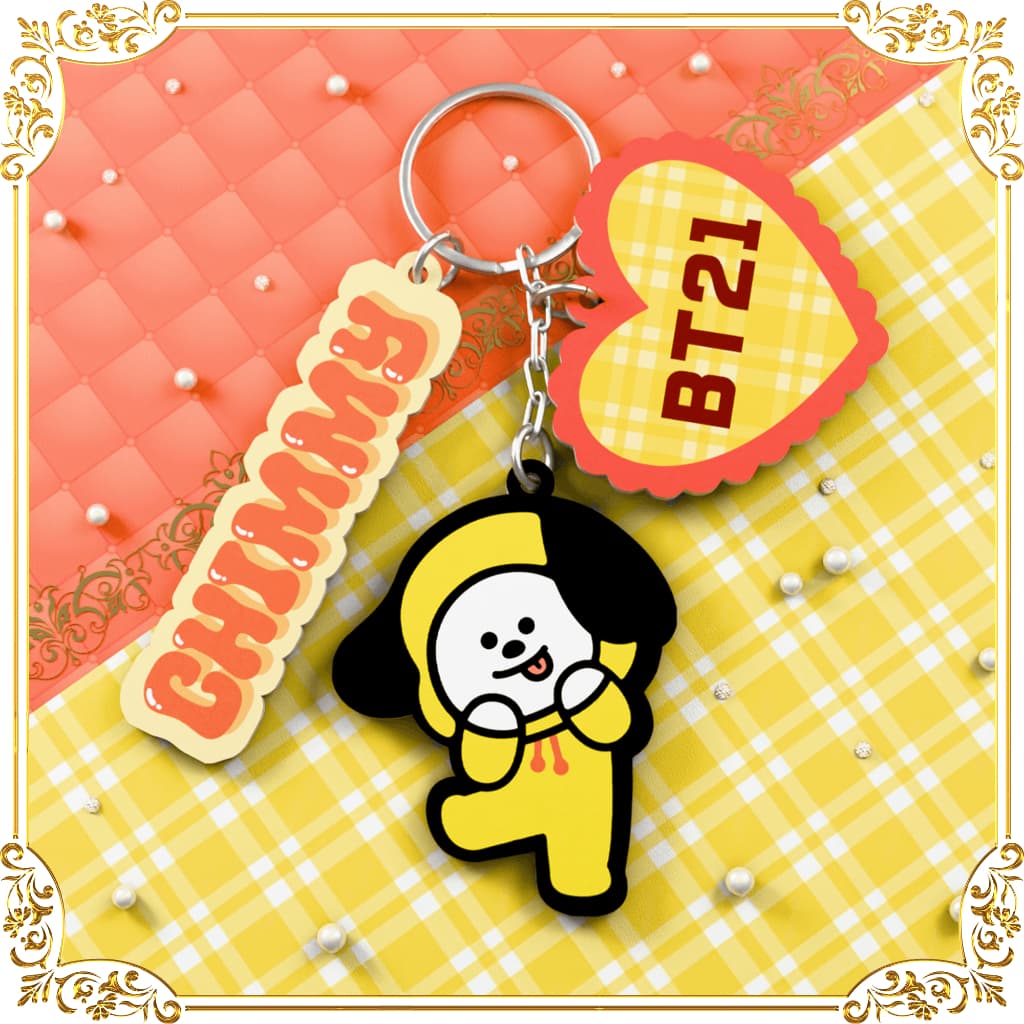 Chaveiro Chimmy – KPOP Fofo Idol Coreano Kawaii Acessório Mochila Chaves Charm BTS BT21 Jimin Army
