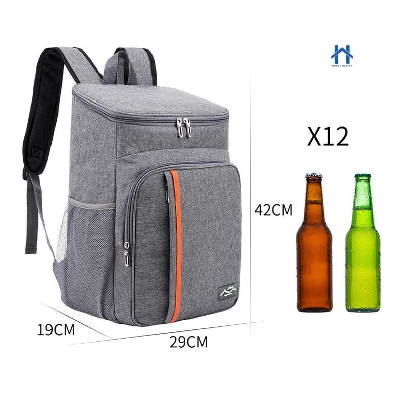 Mochila Térmica Impermeável Grande 23L Cooler Portátil para Praia, Piquenique, Lanches e Marmita