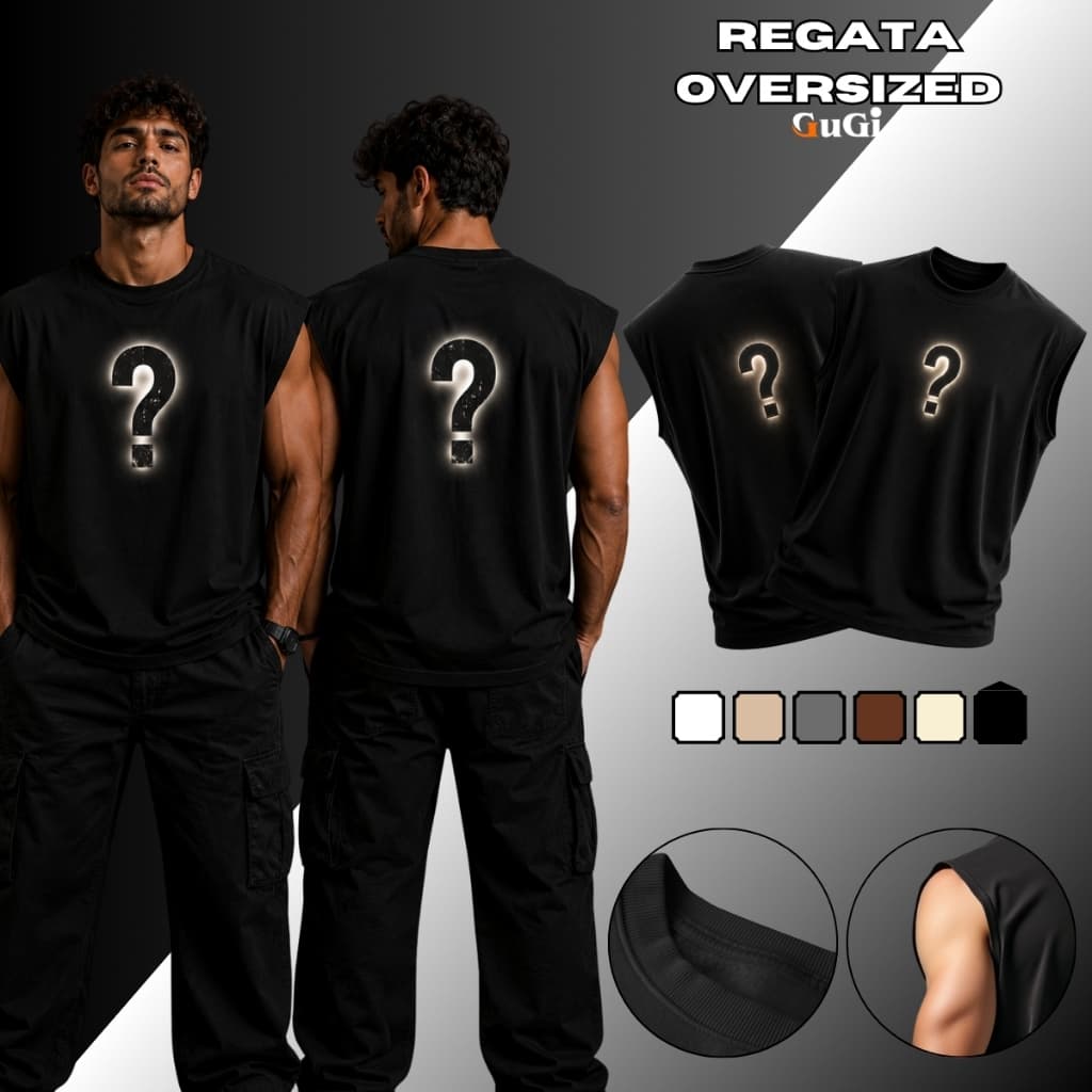 Regata Masculina Machão Muscle Estampa Sortida GuGi 100% Algodão Camiseta Cavada Casual Premium
