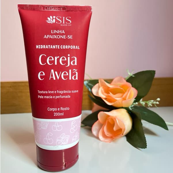 Hidratante Corporal Cereja e Avelã Ísis Makeup 200ml | Toque Sedoso e Hidratação Profunda