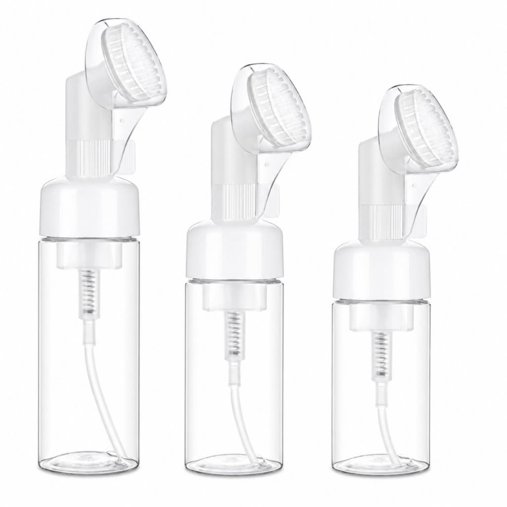 Frasco Pump Limpeza 100/120/150ml Espumador Com Escova De Silicone Para Limpeza Facial Skin Care