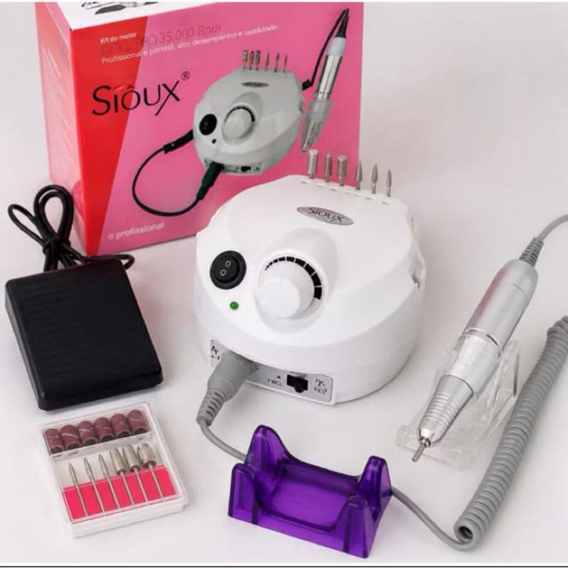 motor porquinho sioux 35.000 RPM Bivolt Profisional para Nails e Manicure