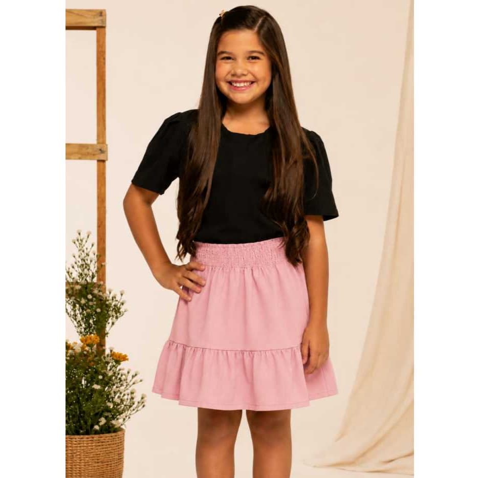 Saia Juvenil Rodada Varias Cores e Tamanhos Moda Evangelica Cristã Para Adolescente Criança