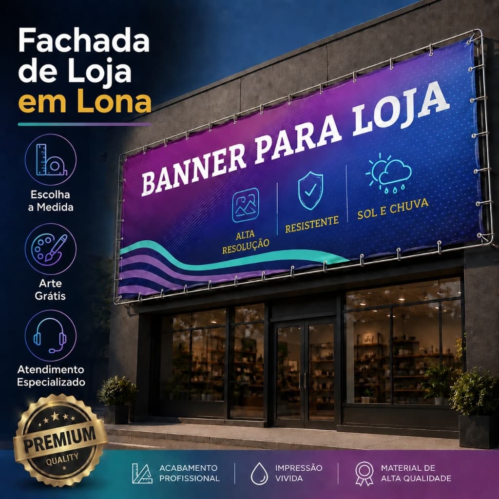 Banner Personalizado para loja - Faixa para Loja - Banner para loja