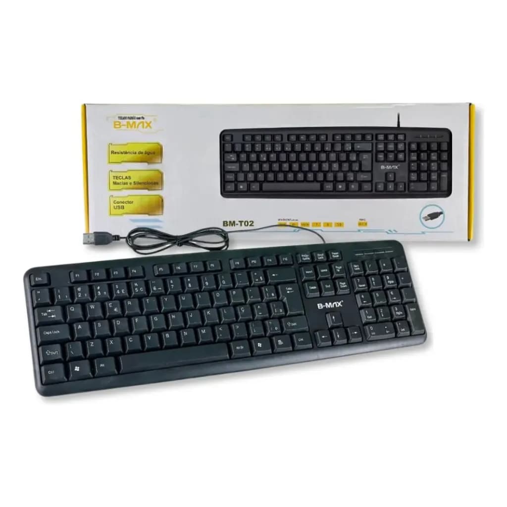 Teclado USB Com Fio Padrão ABNT2 Para PC e Notebook