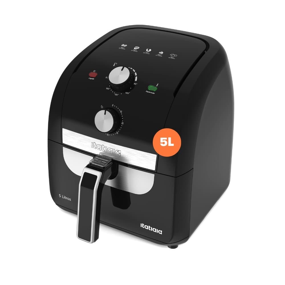 Air Fryer Itatiaia 5 Litros 127V 1900W – Fritadeira Elétrica Sem Óleo | Cozinha Saudável, Rápida e Prática