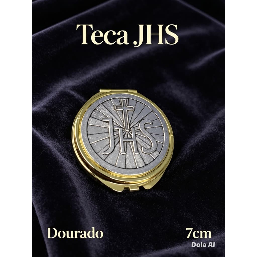 Teca JHS Porta Hóstia Dourado