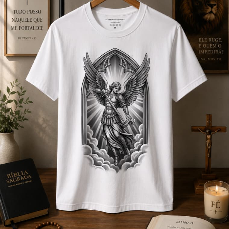 Camiseta Cristã Unissex Gospel Streetwear Fé Jesus Estampas Religiosas