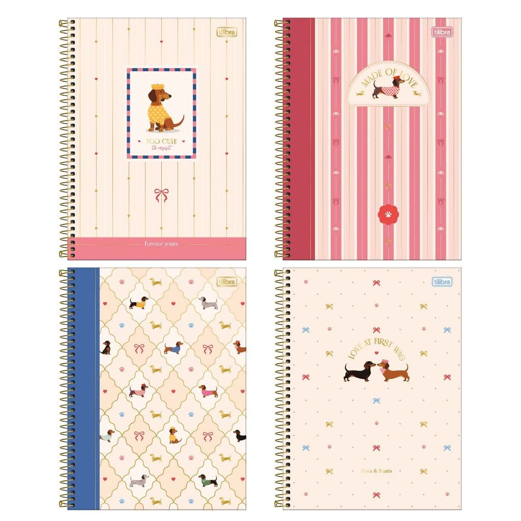 Caderno Universitário Espiral Brownie The Dog Connect 1 Matéria 20 x 27,5 cm 80 Folhas - Tilibra