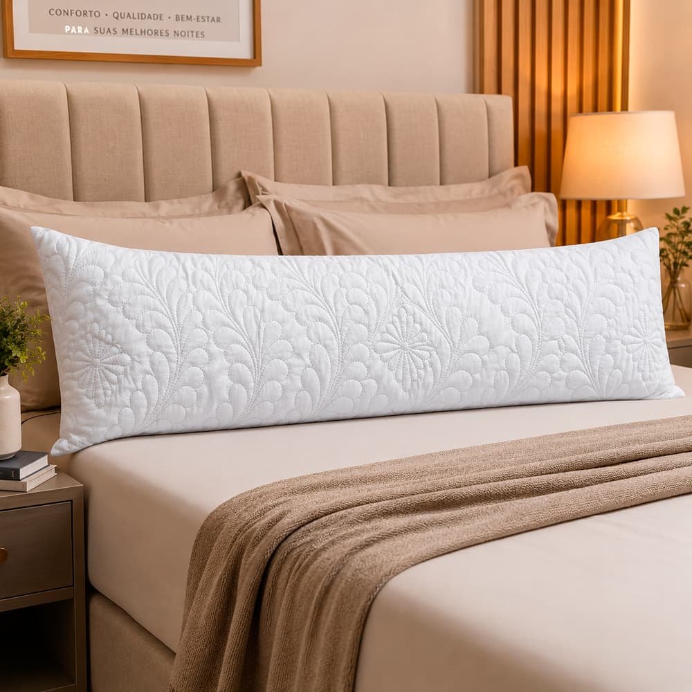 Fronha Corpo Com Zíper 40x130 Para Travesseiro Xuxão Matelado