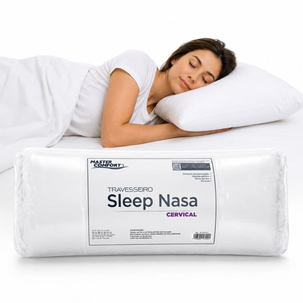Travesseiro Sleep Nasa Cervical Master Comfort Viscoelástica 50x70cm
