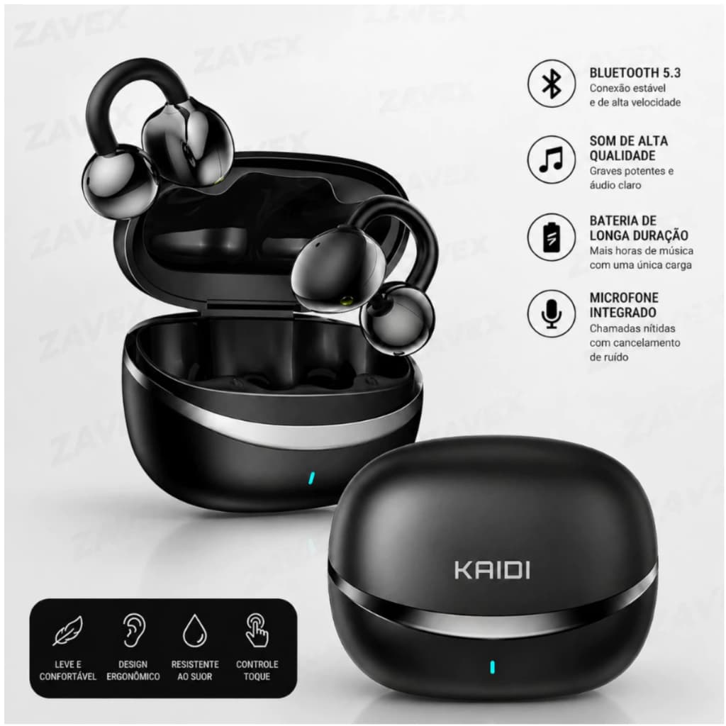Fone de Ouvido Kaidi KD-741 Promoção – Qualidade, Conforto e Graves Potentes - Academia - Android - IOS