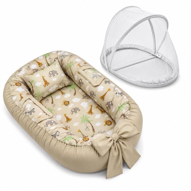 Ninho Redutor de Berço + Mosquiteiro Várias Estampas