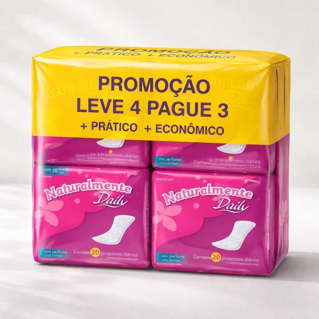 Protetor Diário Naturalmente Daily Leve 4 Pague 3 60un
