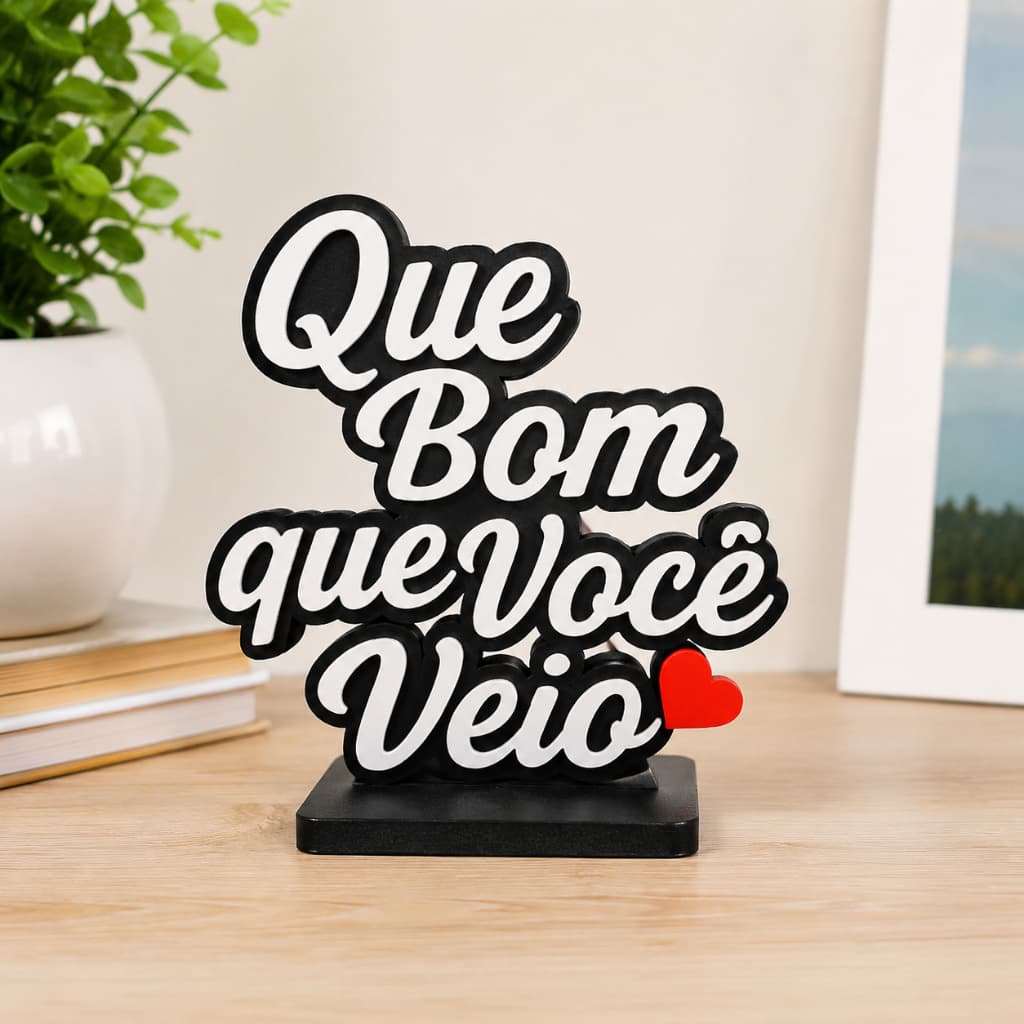 Enfeite Que Bom que Você Veio – Decoração para Recepção, Festas e Mesa de Boas-Vindas Casamento Aniversario Festa