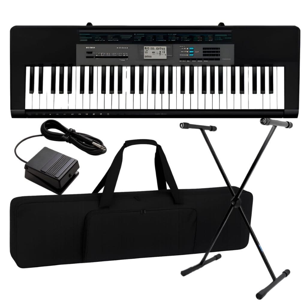 Kit Teclado Arranjador Musical Casio CTK2550 61 Teclas + Capa Suporte Pedal