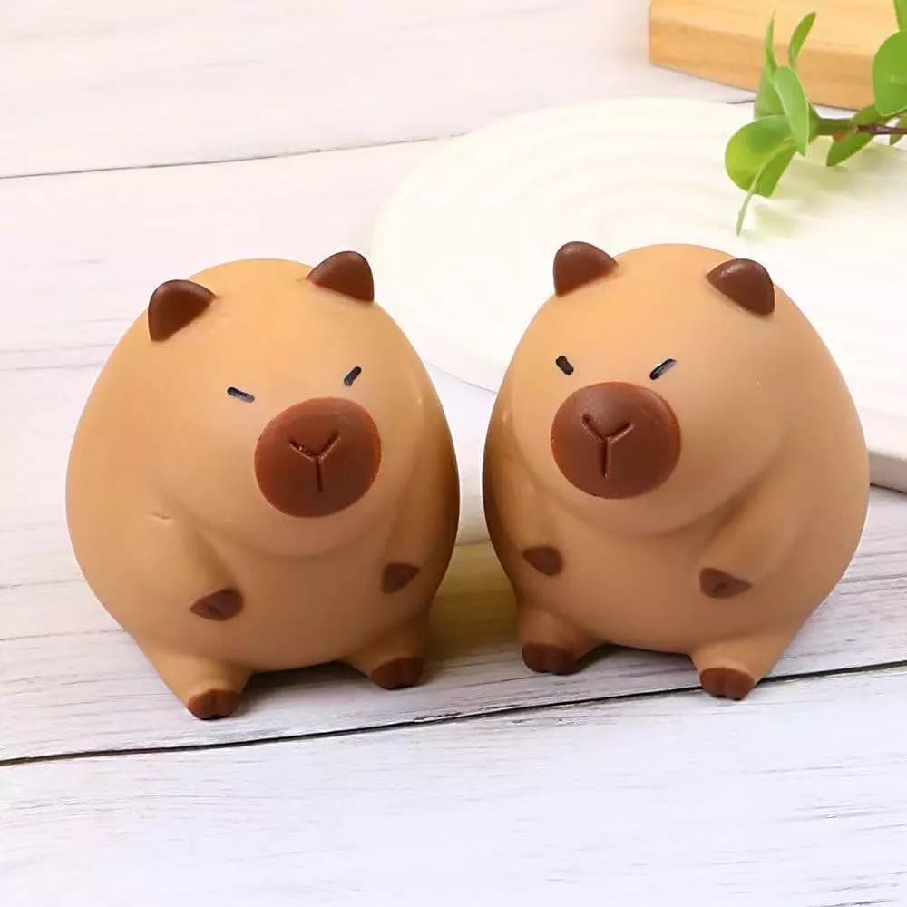 Brinquedo Capivara Fofo Squishy Antiestresse - Macio e Elástico, com Diversão no Alívio do Stress