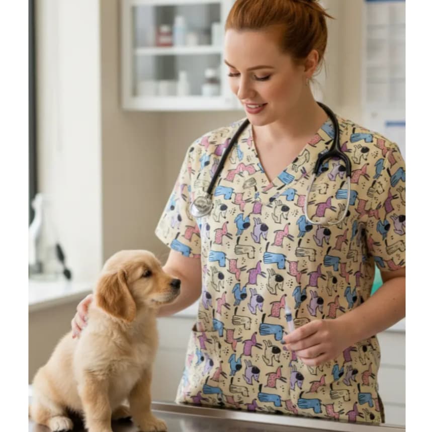 Blusa Scrub Pijama Cirurgico Hospitalar Cuidadora Farmacia Veterinaria Enfermagem Médica Não Amassa