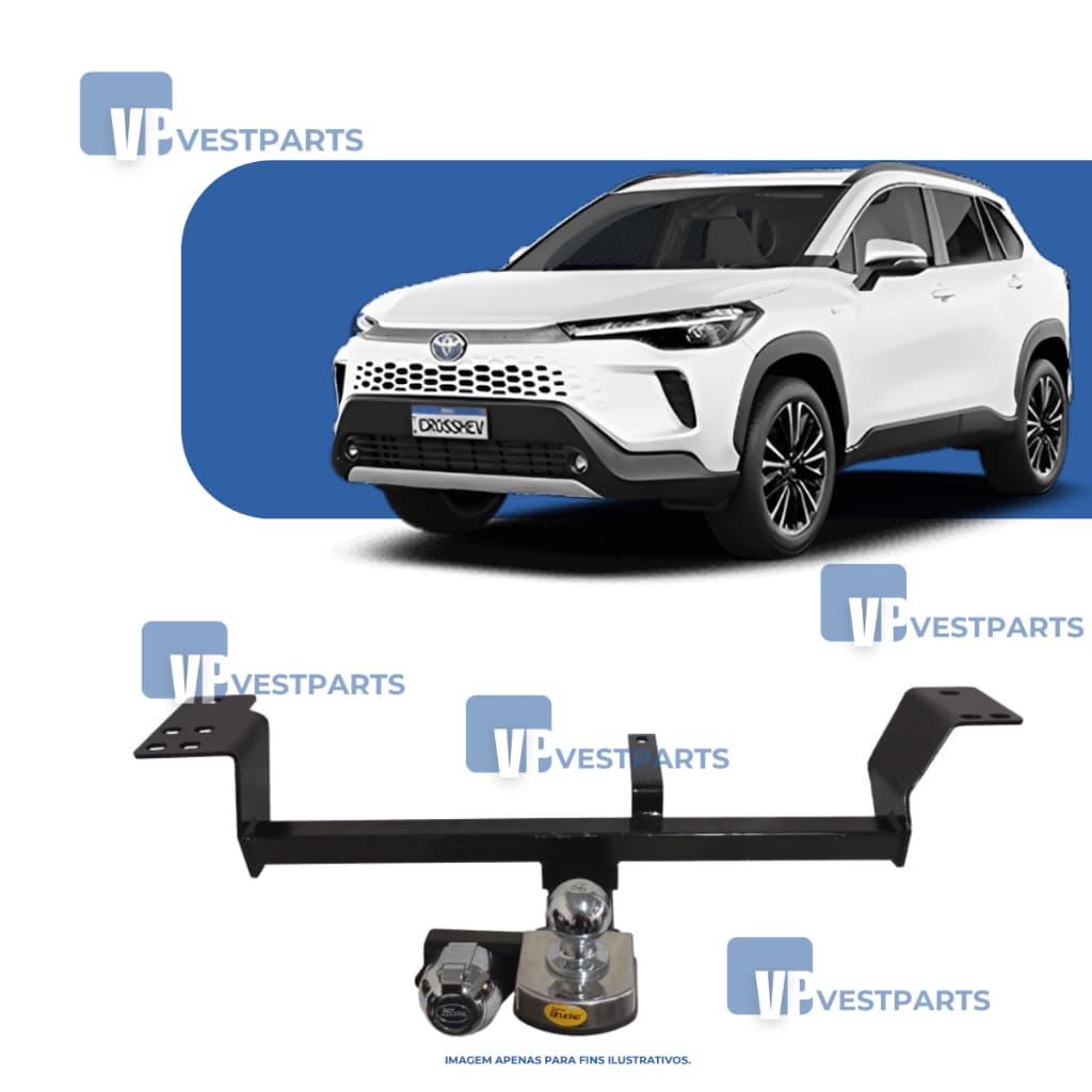 Engate Reboque Original Toyota Corolla Cross 2021 2022 2023 2024 2025 2026 Homologado Premium