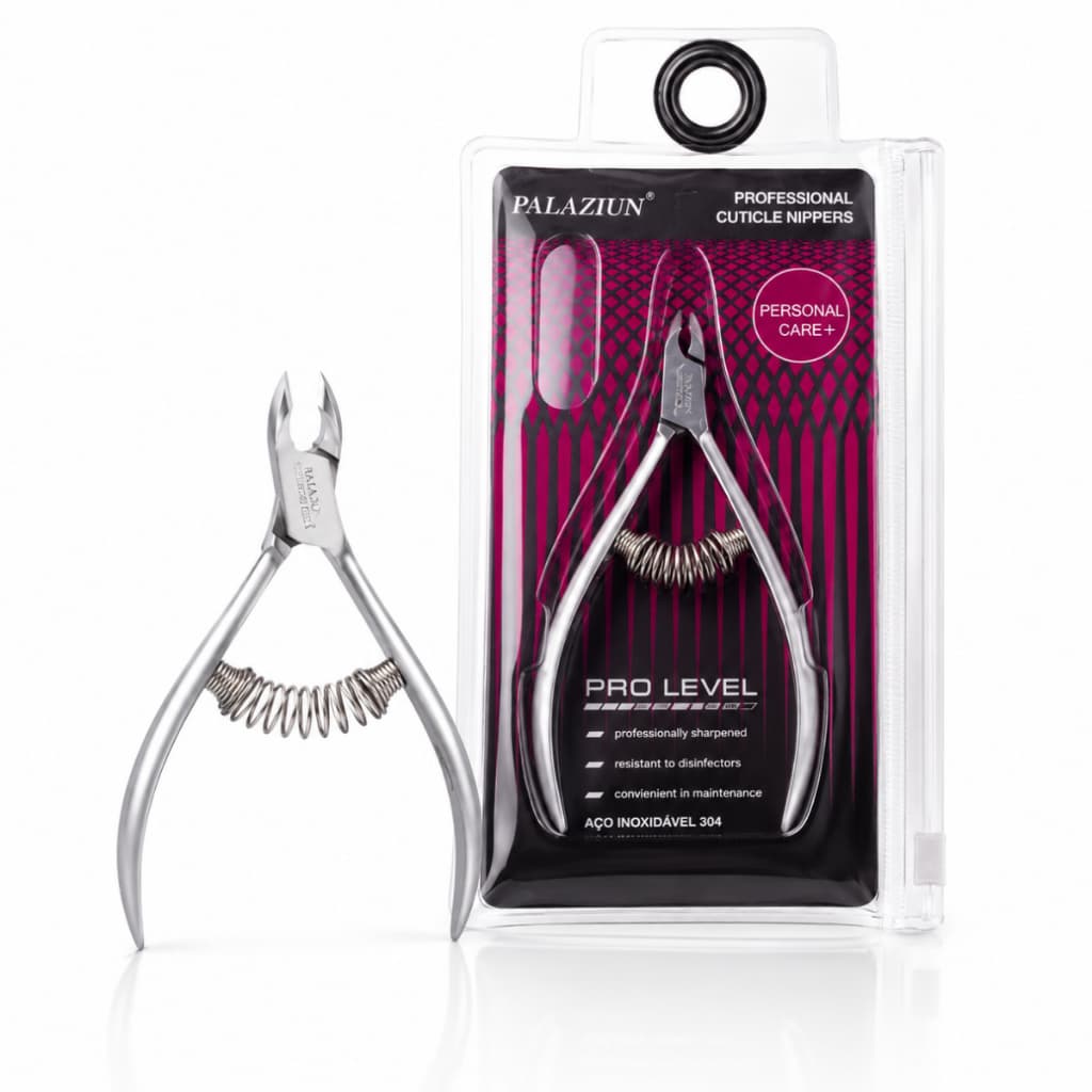 Alicate Cuticula Profissional Manicure Pedicure Remoção Pé Mão Esterelizavel Com Mola Aço Inox Lamina Afiada 5mm Acetina