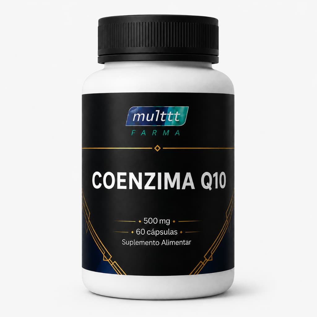 Coenzima Q10 100% Pura 500mg Antioxidante Vitalidade Suplemento Alimentar Diário