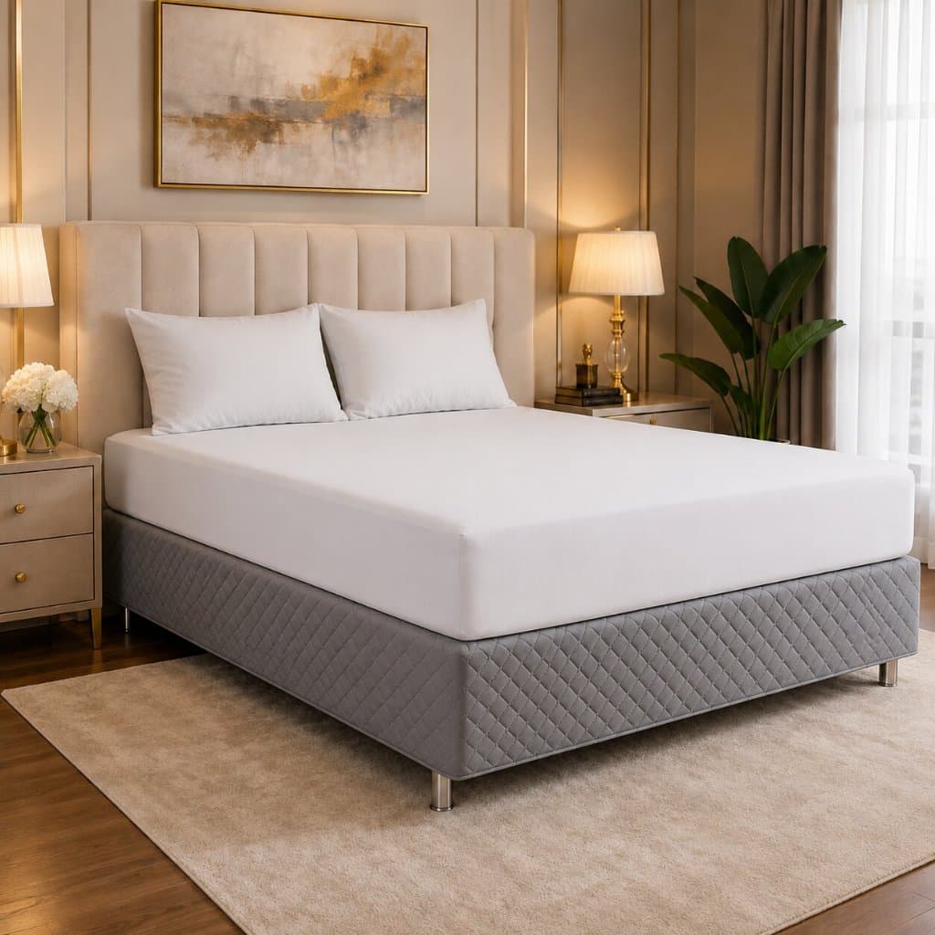 Saia Box Matelada Impermeável Para Cama Box Protetor Lateral Base Box Solteiro Casal Queen King