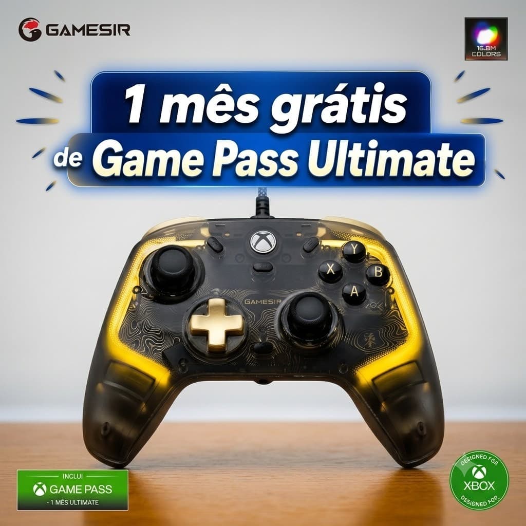 Controle GameSir Kaleid Flux K1 Licenciado XBOX Hall Effect Anti-Drift Pc Windows XBOX Series SX One