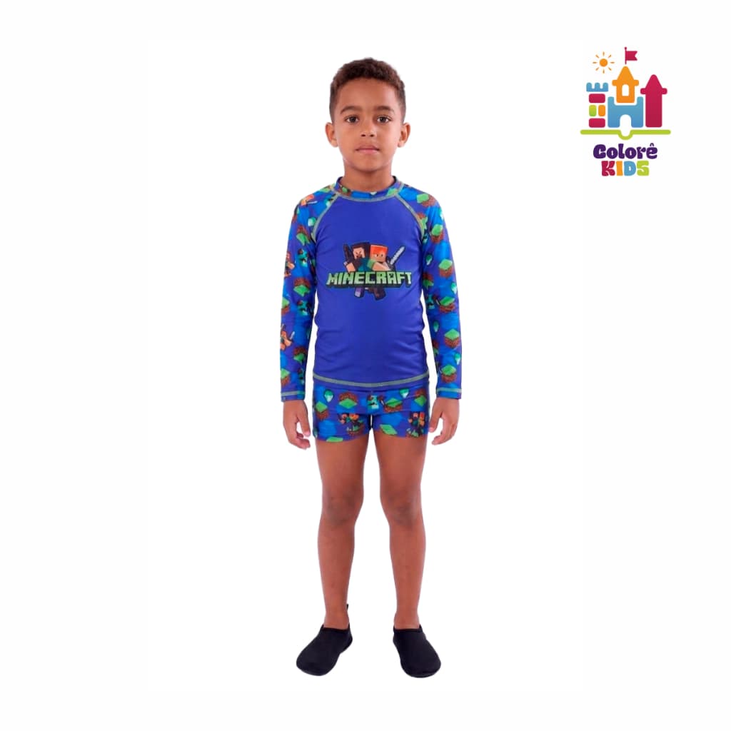 Conjunto UV Infantil Minecraft
