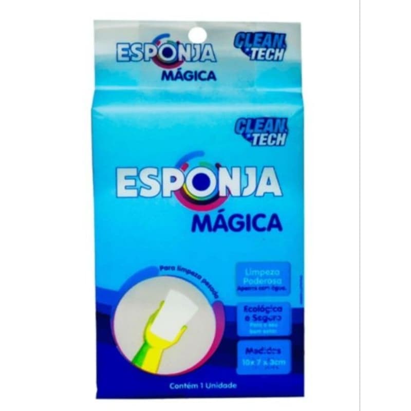 kit 2 esponjas magica multiuso limpa com água.