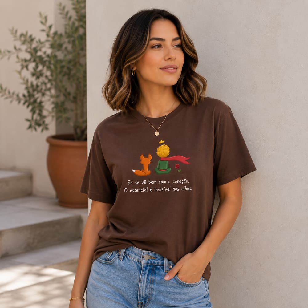 Camiseta Feminina Frase Reflexiva Motivacional Estampada Casual Manga Curta T-Shrt