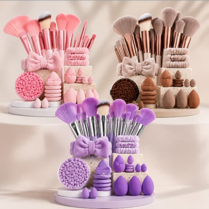 Conjunto De Pincéis De Maquiagem Profissional Kit 33 Peças Completo