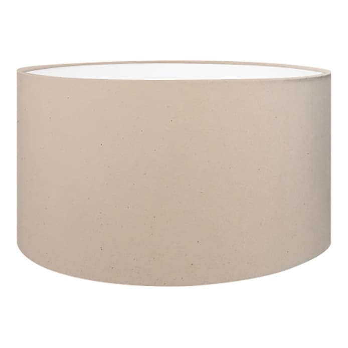 Cúpula cilíndrica algodão cru 45x45x25cm E27 para abajur, pendente ou luminária