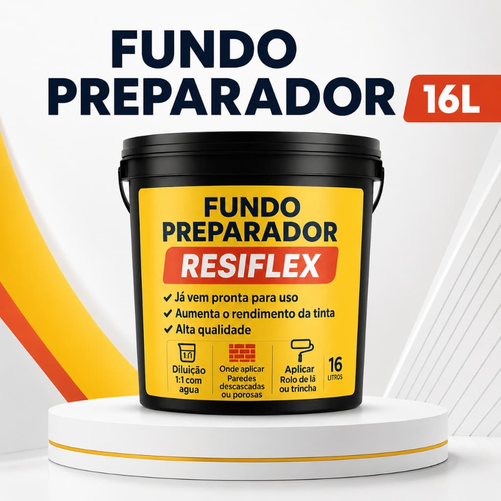 Fundo Preparador 16L Fixador Parede Reboco Fraco Anti Descascamento Pintura Bloqueia Umidade Mofo