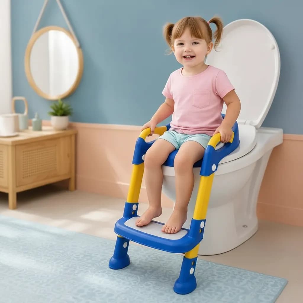 Assento Redutor Infantil Escada Antiderrapante Acolchoado Troninho Vaso Sanitário Alira Home Bebê