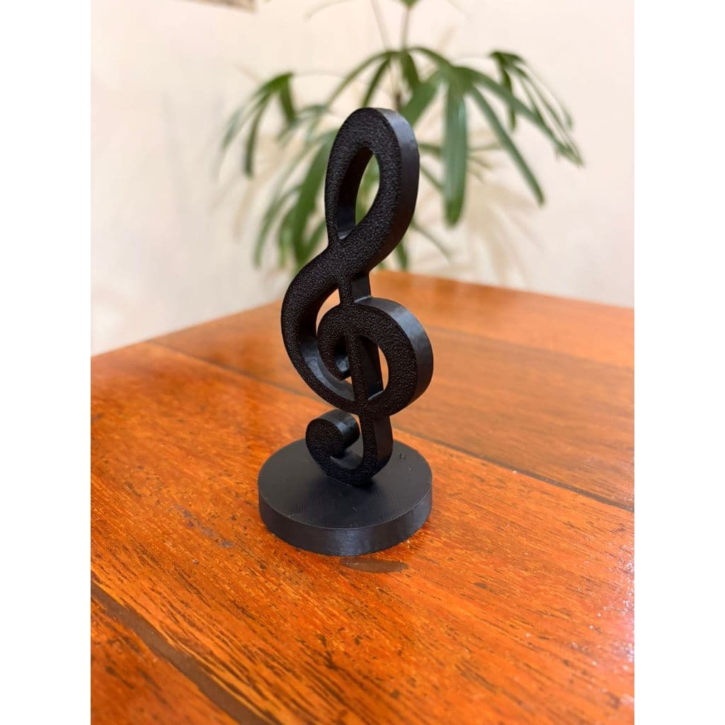 Enfeite Escultura Clave de Sol Decorativo Impressão 3D Decoração Musical para Casa Mesa Escritório Estante