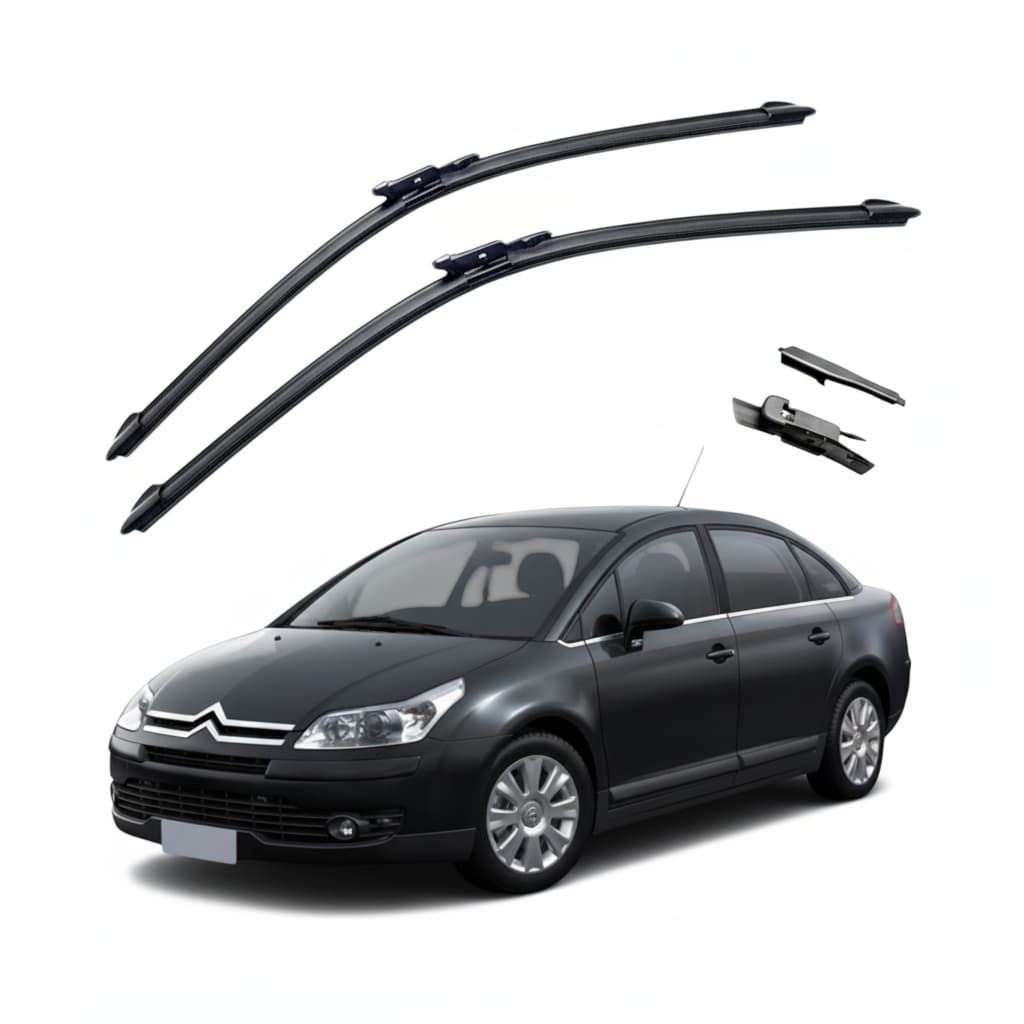 Par Palhetas VClean Silicone  Limpeza Silenciosa Citroen C4 2007 a 2012