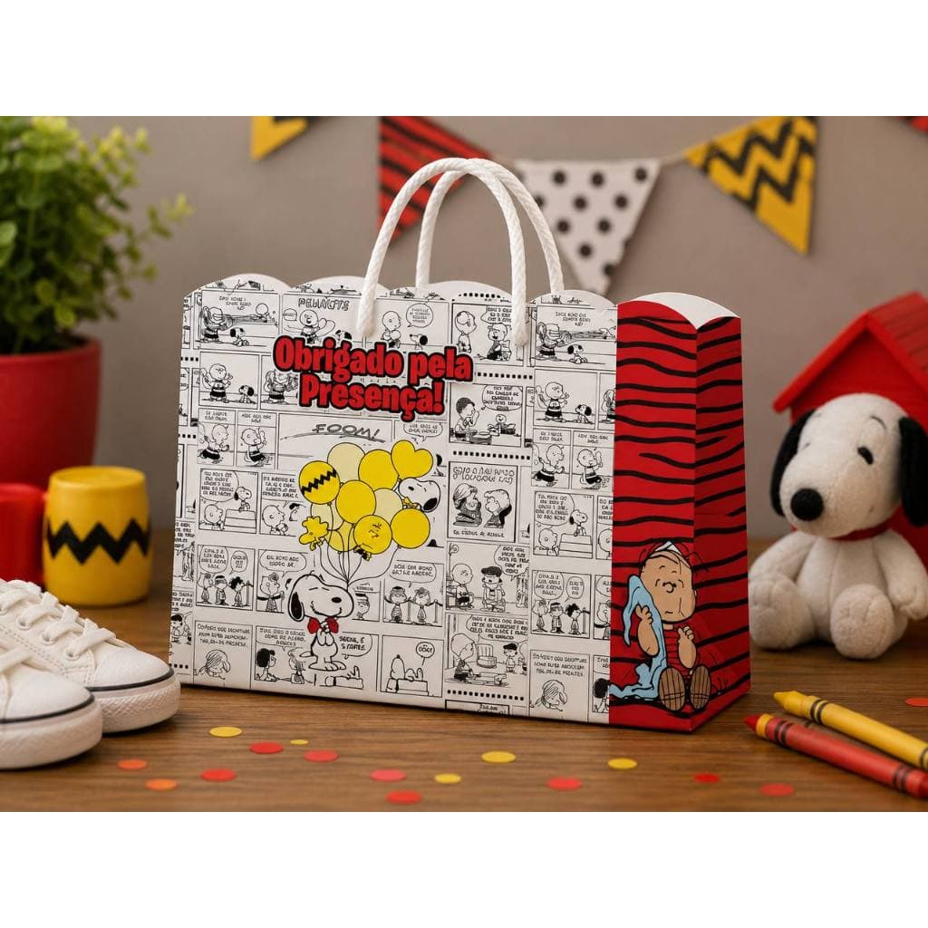 Sacola Surpresa Snoopy Personalizada | Lembrancinha Aniversário