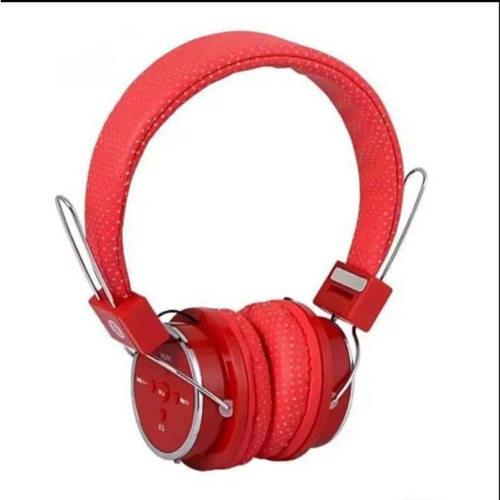 Fone de Ouvido Bluetooth Sem Fio Headset B-05 com Micro SD e Rádio FM VERMELHO